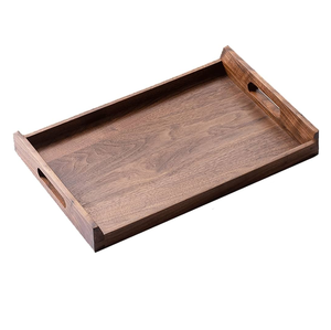 Plateau de service en bois d'acacia Design simple Plateau de service pour desserts et cupcakes Vente la plus vendue - Product Image 5