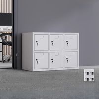 Casier de recharge pour téléphone portable à 6 portes, armoire sécurisée de stockage et de recharge avec clé