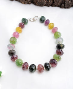 ลูกปัดทัวร์มาลีนทรงกลมแบบเช็คเกอร์คัท  ลูกปัดพลอยธรรมชาติสำหรับทำเครื่องประดับชั้นดี - Product Image 2