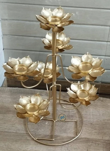 Bol à fleurs décoratif en forme de Diya brillant le plus exigeant pour les articles de décoration Diwali à la maison - Product Image 2