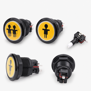 Arcade Single/Double Player Plastic <b>Push</b> <b>Button</b> with LED Light & Micro <b>Switch</b> (Set of 4) for Game Rooms - Product Image 2