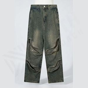 Pantalons en jean pour hommes de qualité supérieure, style tendance, jeans hip-hop, coupe slim, vêtements de rue, vente en gros, personnalisés - Product Image 1