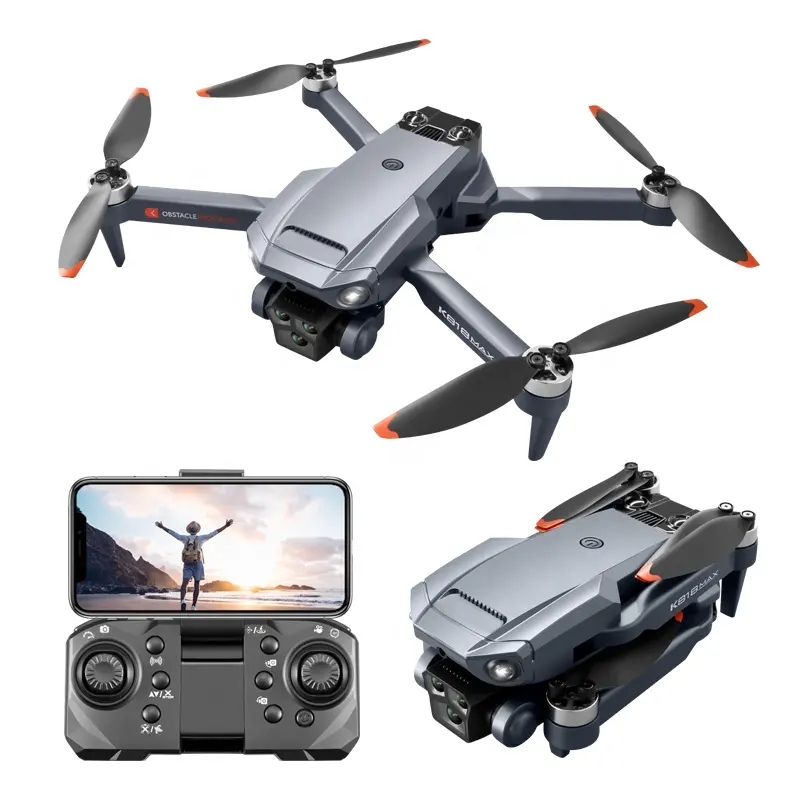 2024 New K818 Max UAV Optical Flow Positioning obstacle avoidance 4k mini aerial shooting five-lens headless mode dron