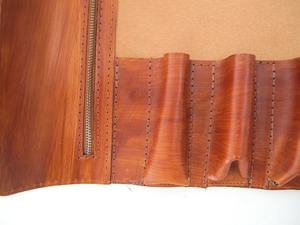 Wholesale Chef Knife <b>Bags</b> Handmade Range Custom Packing Chef Knife <b>Rolls</b> Leather <b>Tools</b> Kit <b>Bag</b> Pouch LKR-0072 - Product Image 3