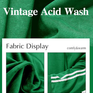 Sudadera con Capucha 100% Algodón Lavado al Ácido, Unisex, con Logotipo Personalizado, Bolsillo Extra Grande, Transpirable, de Otoño, con Letras, de Alta Calidad - Product Image 2