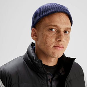 Men's High Quality 100% <b>Wool</b> <b>Beanie</b> Custom Simple 2x2 Layer Style Real Hot Winter Fashion - Product Image 3
