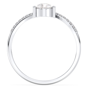 แหวนแต่งงาน REYES คุณภาพสูง ทองคำขาว 14K สำหรับผู้หญิง ทรงลูกแพร์ ประดับเพชรโมอิสซาไนต์ 0.8 กะรัต แหวนหมั้นแบบโซลิแตร์ เครื่องประดับชั้นดี - Product Image 6