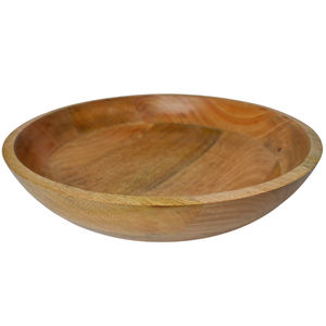 Excellente qualité Mango Wood Enamel Fini Rond Bol en bois Vaisselle Bol alimentaire de grande taille de fournisseurs indiens. - Product Image 2