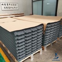 Harga grosir pabrik ubin atap logam Panel aluminium panjang lapisan batu atap ubin atap