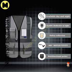 เสื้อกั๊กนิรภัยพร้อมแถบสะท้อนแสงสำหรับใส่ทำงานในงานรับเหมาคืนขายส่งเสื้อผ้าก่อสร้างอเนกประสงค์ - Product Image 6