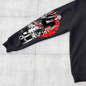 Ventes en gros de sweats à capuche en coton personnalisés avec fermeture éclair pour hommes, manches longues, surdimensionnés, écologiques, teints en uni, impression numérique rapide - Product Image 6