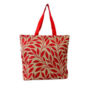 Bolso de yute ecológico de diseño moderno Forro de algodón Cierre de cremallera Bordado Costuras dobles para fuerza Longevidad - Product Image 3