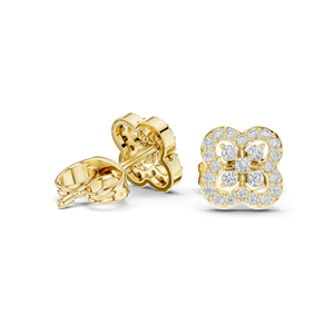 ต่างหูเพชรแล็บ 0.24 กะรัต ความใส VVS-VS สี EF ทอง 18KT, 14KT, 10KT และเงิน 925  ทองชมพู, ทองเหลือง, ทองขาว และมอสซาไนต์ - Product Image 4