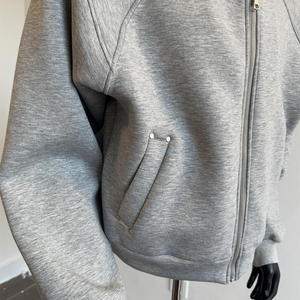 Sudaderas con capucha de lana con cremallera de invierno para hombre 100% algodón transpirable secado rápido Color sólido logotipo personalizado de talla grande para hombres y mujeres - Product Image 2