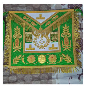 ผ้ากันเปื้อนแกรนด์ลอดจ์มาพร้อมกับพู่ที่ Grand Lodge past Master apron Masonic regalia ผ่านมา100% เจ้าหนังแกะผ้ากันเปื้อนอิฐ - Product Image 6