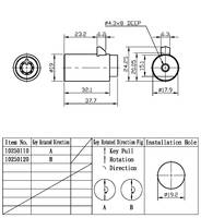 Cylindres de serrure de porte en alliage de zinc chromé haute sécurité pour distributeur automatique, serrure tubulaire ANSI Grade 2, 2 clés, 37,7 mm