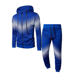 Vente en gros OEM survêtement d'entraînement de gymnastique à manches longues pour hommes haute qualité sublimation décontracté fermeture éclair imprimé logo grande taille à bas prix - Product Image 1