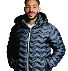 Veste d'hiver personnalisée en duvet de haute qualité pour hommes manteau d'hiver à capuche fantaisie à impression complète veste en duvet de luxe de créateur - Product Image 1