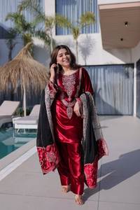 ชุดแพลซโซงานปักลายหรูหราพิเศษสำหรับเทศกาลอีด ดีไซน์ใหม่ - Product Image 3