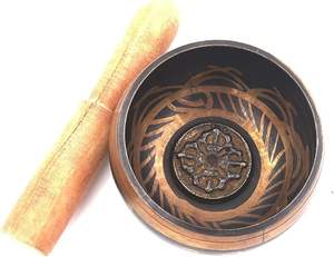 Bols chantants très en laiton laiton de qualité d'exportation pour l'exercice de méditation bol de cuisine bol chantant tibétain en forme multiple - Product Image 6