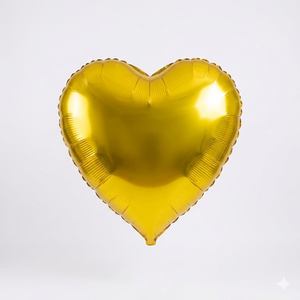 Globo de Helio con Forma de Corazón Dorado para Fiestas, 24'/60cm, Modelo 44048, Estilo Perla, para el Día de la Madre, Graduación, Año Nuevo Chino, España - Product Image 1