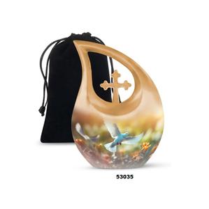 โกศใส่เถ้ากระดูกของมนุษย์สำหรับใส่เถ้ากระดูกนกพิราบตกแต่งด้วยถุงกำมะหยี่ไม่เหมือนใคร - Product Image 2