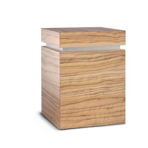 Urna de cremación rectangular de madera MDF con diseño minimalista moderno acabado de grano de madera natural para almacenamiento conmemorativo de cenizas humanas - Product Image 3