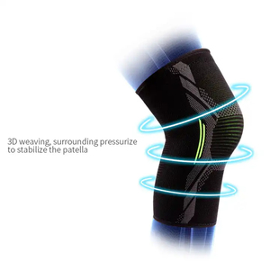 Rodillera de nailon para ciclismo, rodillera deportiva profesional, equipo de protección de presión cálida, venta al por mayor, gimnasio personalizado, Fitness - Product Image 4