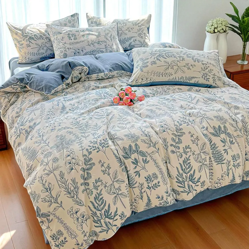 Customized Printed Washed Organic Cotton Double