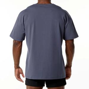 T-shirts épais 100% coton de haute qualité T-shirt uni brodé imprimé surdimensionné T-shirt personnalisé pour hommes de grande taille - Product Image 6