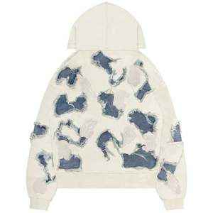 Sudaderas de invierno de ajuste regular para hombre con capucha desgastadas de diseño único más vendidas precio al por mayor bordado 3D - Product Image 6