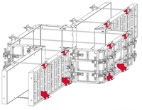 Encofrado de Hormigón Ajustable para Columnas de Pared, de Aluminio T6061 y ABS, Ligero, Reutilizable y de Alta Resistencia, Marca CONSO Europea