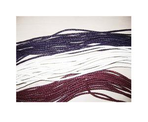 Vintage Waxed Waterproof Genuine <b>Leather</b> Round Braided Cords for Bags & <b>Shoes</b> Wholesale - Product Image 1