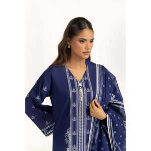 Traje de 3 Piezas Azul Estampado para Mujer, Elegante, para Oficina, con Botones - Product Image 3