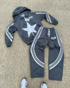 OEM coupe-vent personnalisé ensemble court et sweat à capuche pour hommes vente en gros personnaliser survêtement femmes ensembles courts pour hommes vêtements d'entraînement - Product Image 2