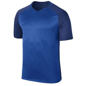 Maillot de football personnalisé pour hommes, col en V, maillot de football tricoté en maille personnalisé avec manches courtes, maillot de football imprimé de style - Product Image 2