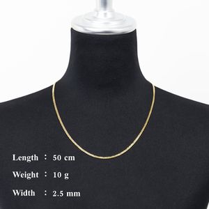 Maravillosa calidad Enorme costo K18 50cm10g 6 Diseño de corte de diamante Collar de eslabones de cadena de moda - Product Image 5