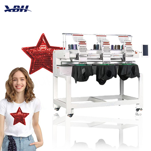 เครื่องปักคอมพิวเตอร์ XBH 3 หัว ขนาด 400x500 มม. เปลี่ยนสีอัตโนมัติ สำหรับเสื้อยืด หมวก ปักเลื่อม เสื้อผ้า - Product Image 2