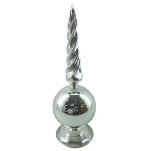 Best Quality Glass Sculpture Silver Ornament Christmas Obelisk Church Wedding Decor Gifts Bulk Handicrafts
