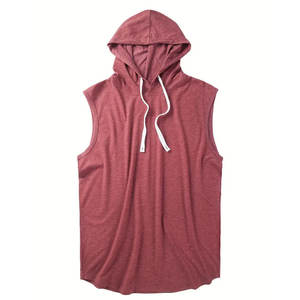 Wholesale Cheap Price Gym Workout <b>Sleeveless</b> Hoodies Bodybuilding Fitness Wear Stylish Basics Cotton Blended Made <b>Hoodie</b> - Product Image 1