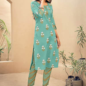 Venta al por mayor 2022 nuevo vestido estampado de manga larga para mujer elegante Casual Kurtis para adultos para primavera y otoño - Product Image 3