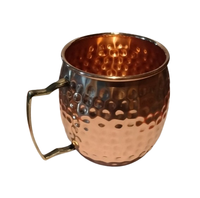 Ensemble de 4 tasses à Moscow Mule en cuivre, faites à la main, en cuivre antique, 100% cuivre pur, dans un coffret cadeau élégant pour les boissons