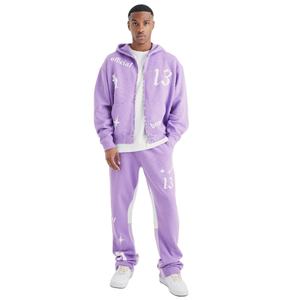 2024 Survêtement imprimé personnalisé pour hommes de haute qualité sweats à capuche zippés survêtement respirant fabriqué au Pakistan - Product Image 1