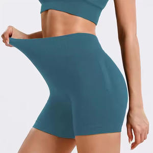 Mode fille Gym élastique taille haute femmes fille Sexy chaud Fitness Yoga Shorts de sport pour les femmes avec logo de sérigraphie - Product Image 5