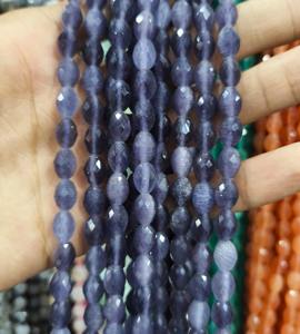 Perles rondes facettées en jade améthyste 4-6 mm, perles de pierres précieuses naturelles, pépites de jade violettes facettées, fournitures pour la fabrication de bijoux - Product Image 2