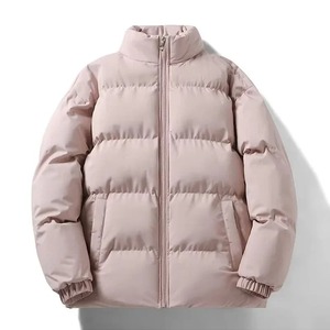 Autumn <b>Men's</b> Thickened Fleece Lined Cotton Coat <b>Turtle</b> <b>Neck</b> Padded Jacket Solid Color Casual Fit Puffer Jacket Couples - Product Image 1