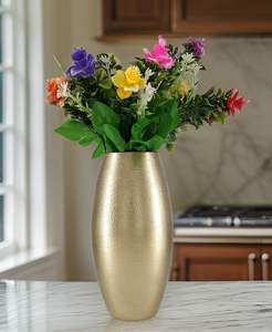Classic Design Iron Round Gold Plated Flower <b>Vase</b> for Living Room Home Decor Stylish Tabletop <b>Vase</b> with Customized Size & Shape - Product Image 3