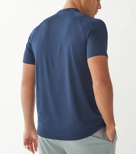 T-shirt de compression pour homme, tendance, pour l'entraînement sportif, la salle de sport, la musculation, impression personnalisée OEM, respirant, polyester/coton, col rond - Product Image 3