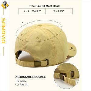 Gorras de Béisbol Samavia Unisex Personalizadas, Paquete de 6, Color Sólido, Cómodas, Ajustables, de Algodón, Estilo Urbano, con Cierre a Presión, Moda Estadounidense - Product Image 2