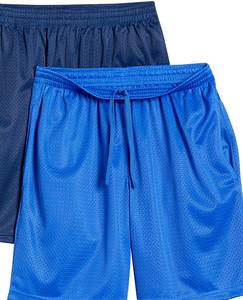 Pantalones cortos de malla elástica informales deportivos personalizados para hombre, patrón sólido, estilo de cintura media - Product Image 4